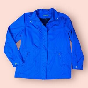RALPH LAUREN Active Windbreaker Jacket Pocket Anorak Royal Blue, Size large